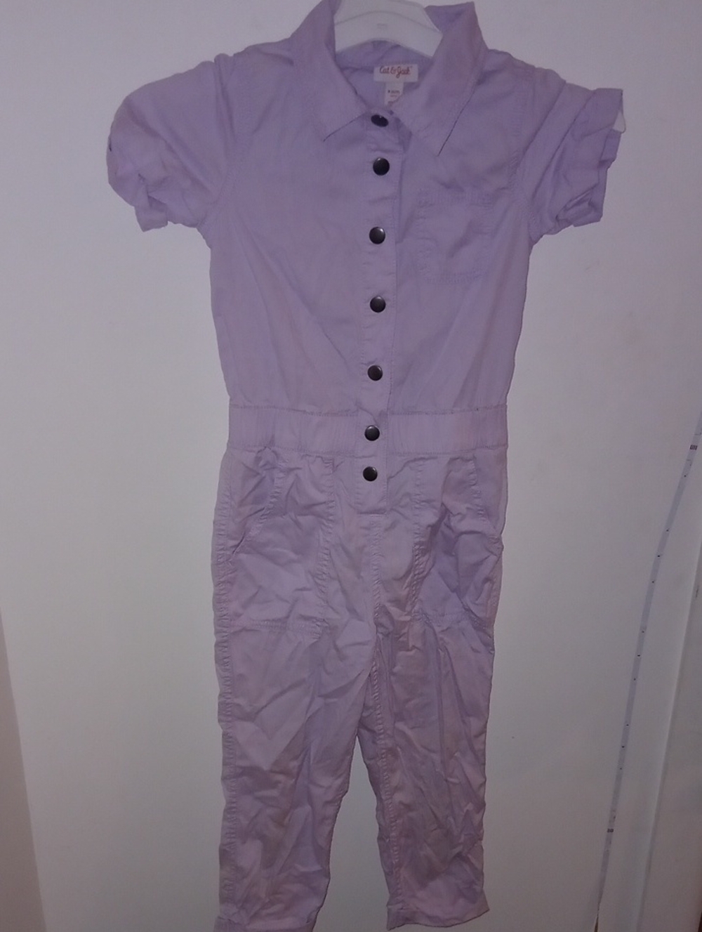 Cat & Jack Light Purple Kids Short-Sleeve Jumpsuit Size S 6/7